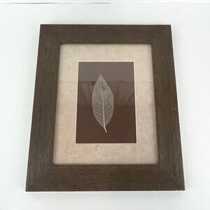 Framed and Matted Dried Shingle Oak Leaf Wall Art